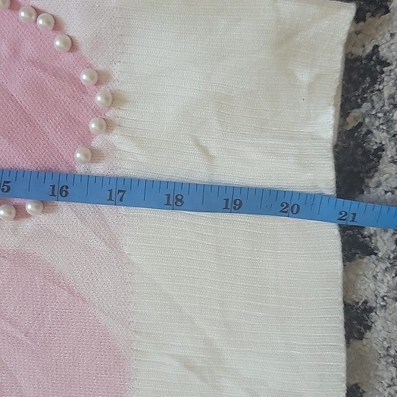 CHICWISH Pinky Heart Pearly Knit Sweater US S - Picture 7 of 7
